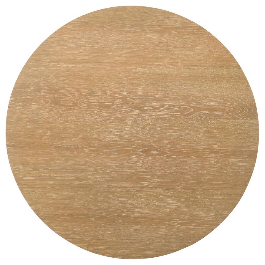 Ottowa - 36" Round Wood Cocktail Coffee Table Washed - Light Oak Coffee Table modern furniture Contempo Furniture