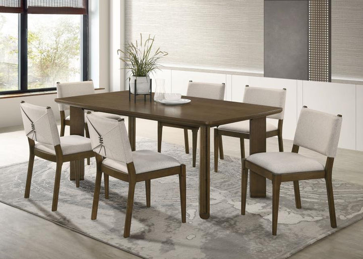 Ottowa - Rectangular Wood Dining Table - Brown Dining Table modern furniture Contempo Furniture