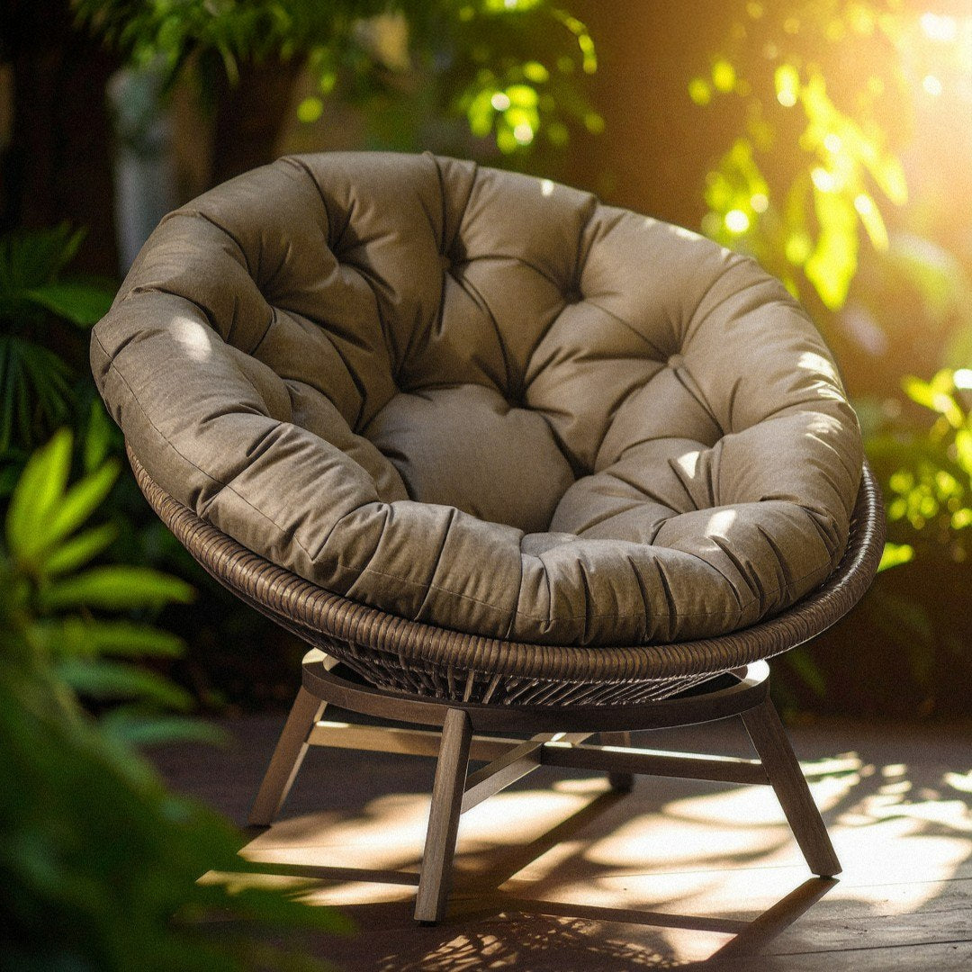 Moon  Outdoor Beige Lounge Chair