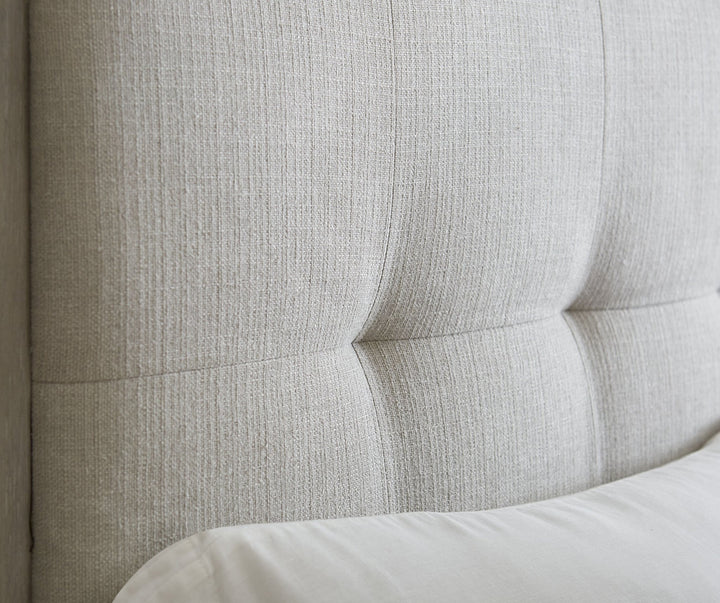 Oxford Upholstered Platform Bed in Mineral Bed modern furniture Contempo Furniture