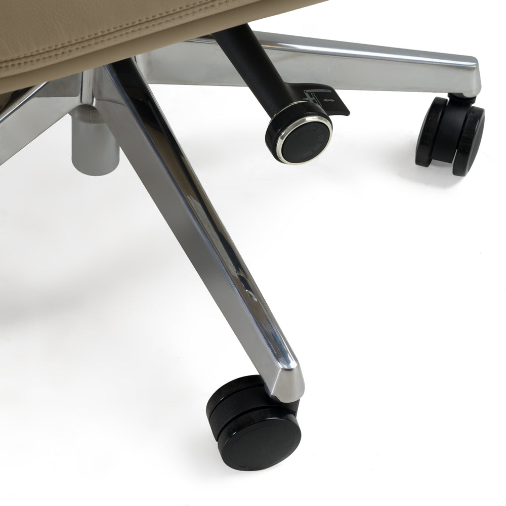 Ozark - Modern Tan Vegan Leather Office Chair - View 6