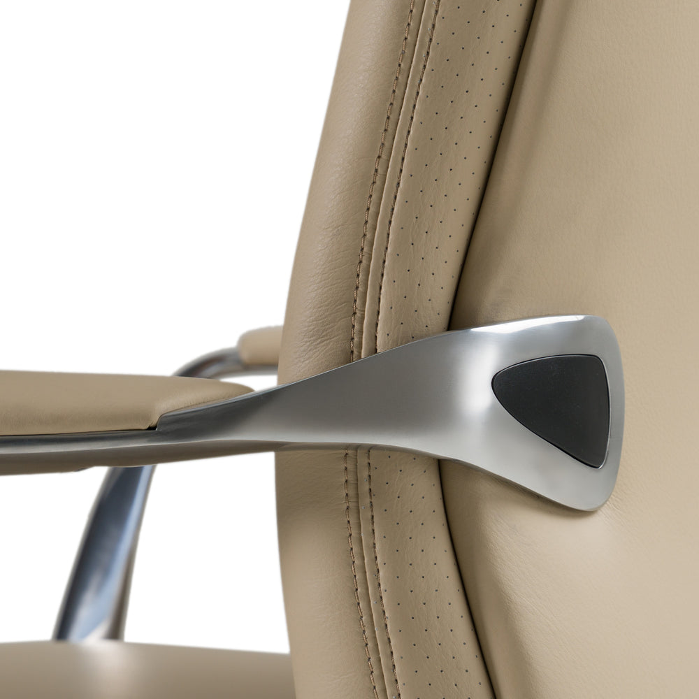 Ozark - Modern Tan Vegan Leather Office Chair - View 7