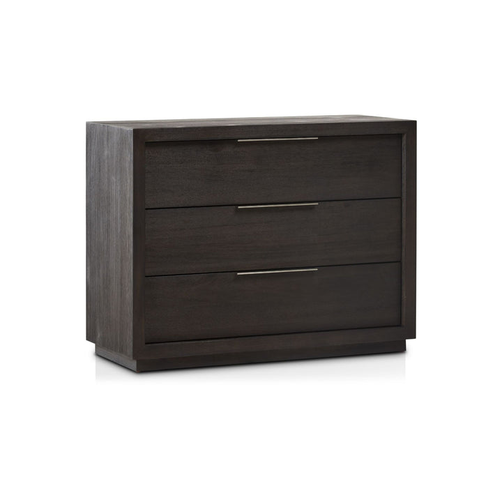 Modus Furniture Azu584Ba Oxford 3 Drawer Nightstand In Basalt Grey 2024