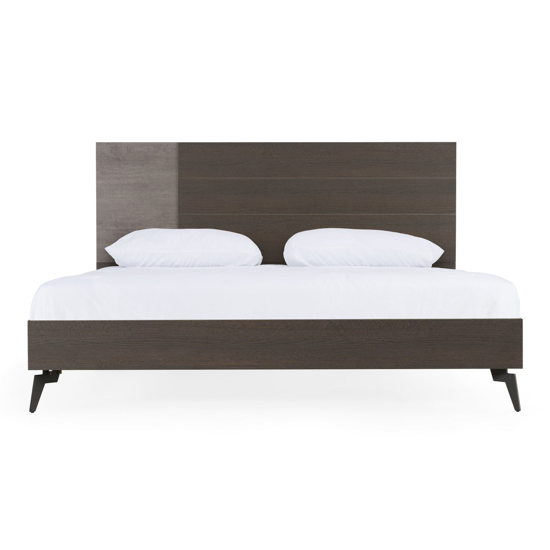 Palermo Italian Modern Faux Concrete & Grey Bed