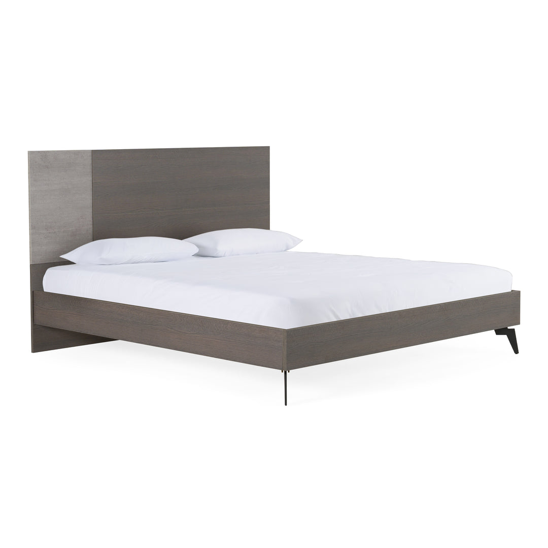 Palermo Italian Modern Faux Concrete & Grey Bed