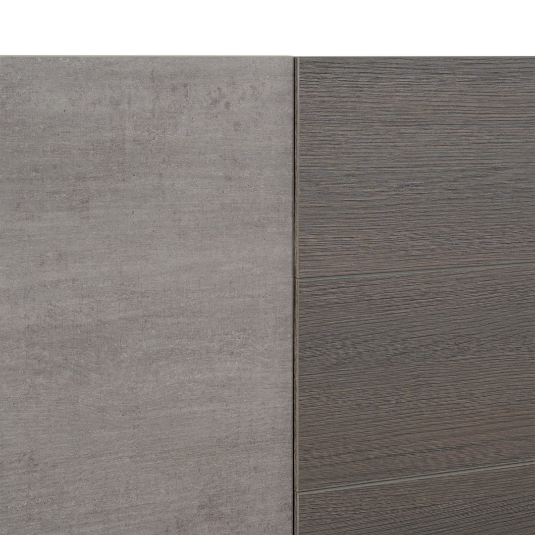 Palermo Italian Modern Faux Concrete & Grey Bed