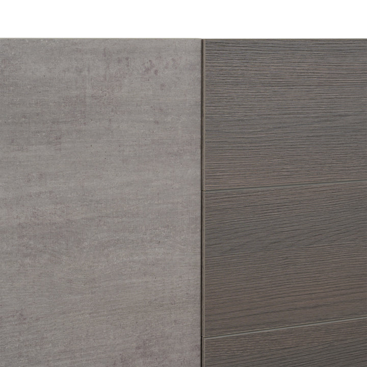 Palermo Italian Modern Faux Concrete &amp; Grey Bed