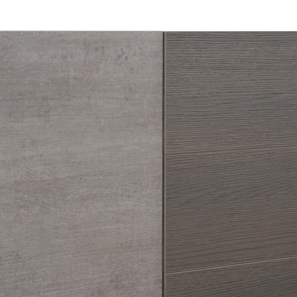 Palermo Italian Modern Faux Concrete & Grey Bed - View 6