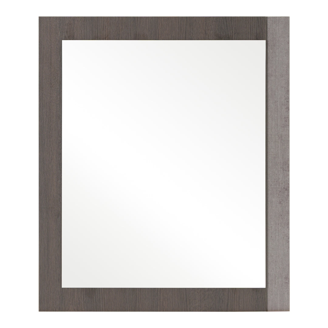 Palermo Italian Modern Faux Concrete & Grey Mirror