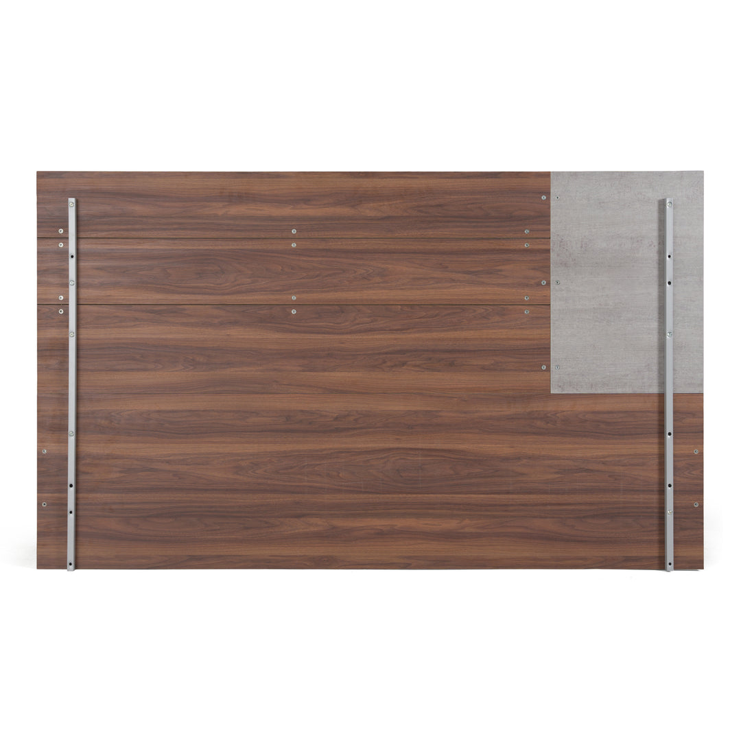 Palermo - Eastern King Modern Italian Faux Concrete & Walnut Bed