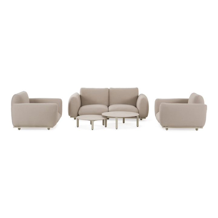 Palma - Outdoor Grey Olefin Fabric Sofa Set