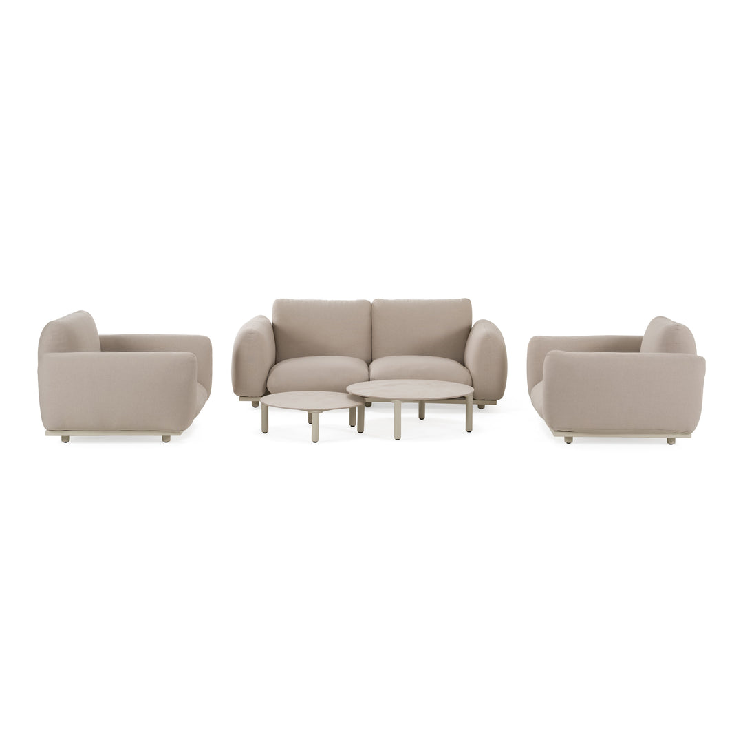 Palma - Outdoor Grey Olefin Fabric Sofa Set