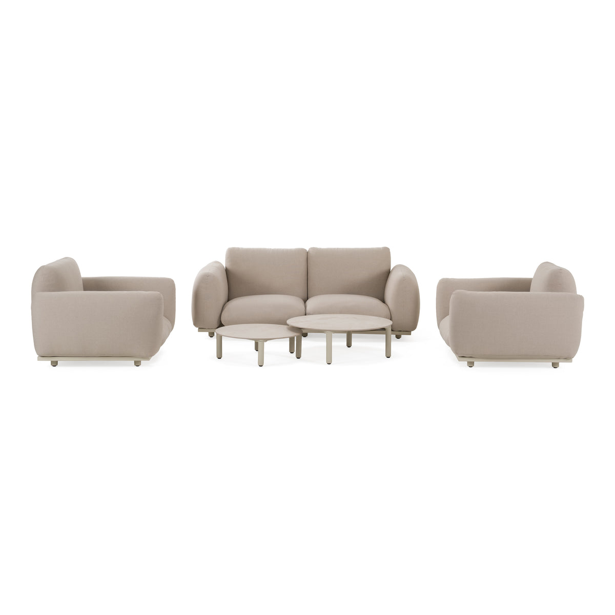 Palma - Outdoor Grey Olefin Fabric Sofa Set