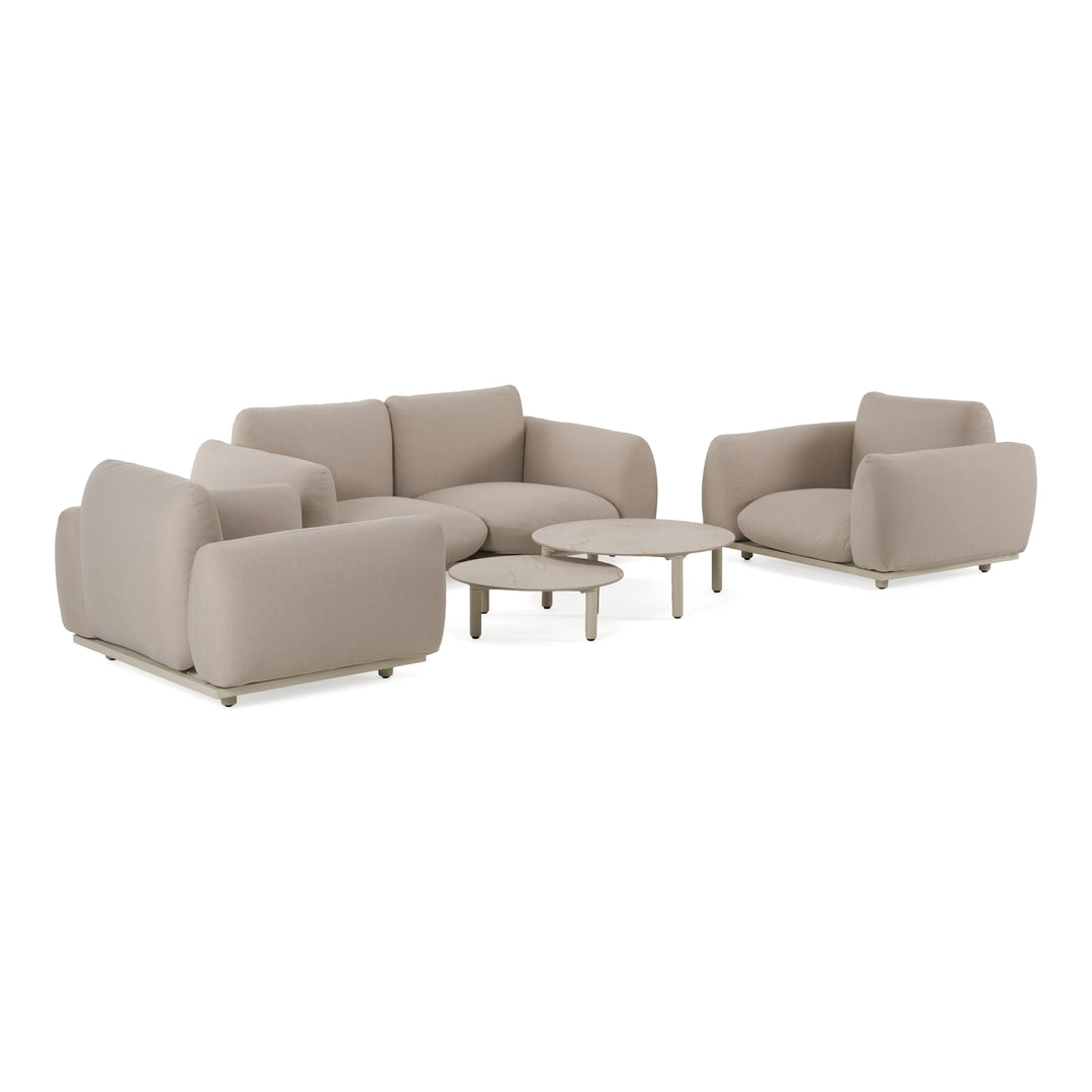 Palma - Outdoor Grey Olefin Fabric Sofa Set