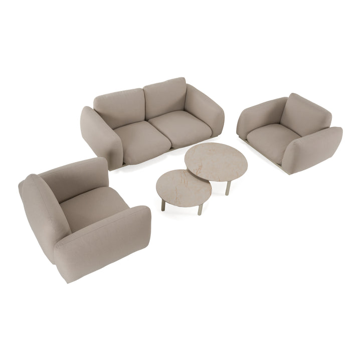 Palma - Outdoor Grey Olefin Fabric Sofa Set