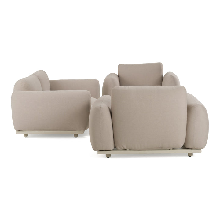 Palma - Outdoor Grey Olefin Fabric Sofa Set