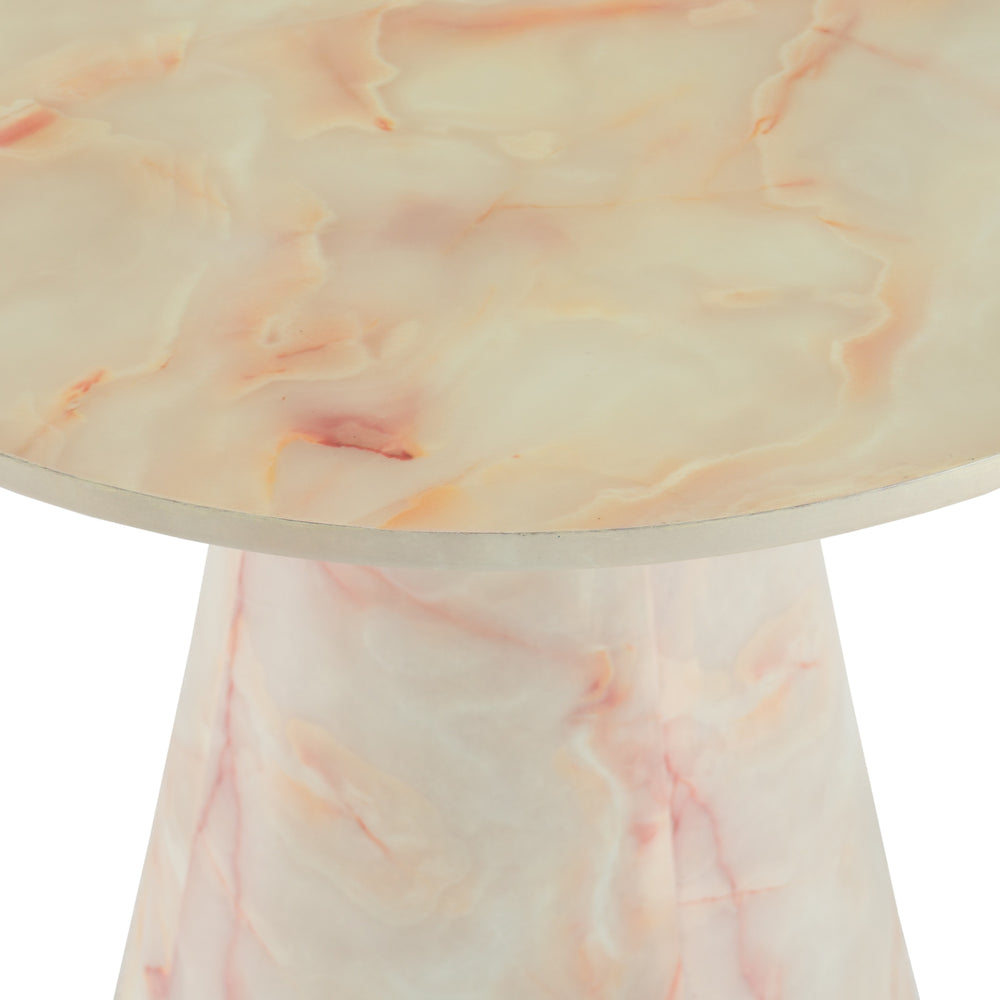 Pampa - Modern Faux Marble End Table - View 3