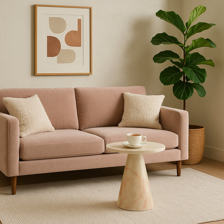 Pampa  Modern Faux Marble End Table