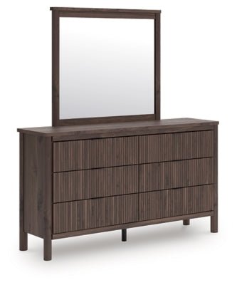 Pamytta Dresser and Mirror - Dark Brown Dresser &amp; Mirror modern furniture Contempo Furniture