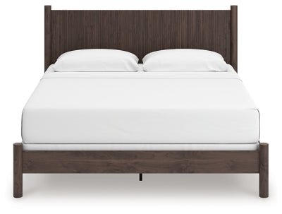 Pamytta King Panel Bed - Dark Brown Panel Bed modern furniture Contempo Furniture
