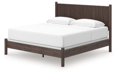 Pamytta King Panel Bed - Dark Brown Panel Bed modern furniture Contempo Furniture