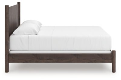Pamytta King Panel Bed - Dark Brown Panel Bed modern furniture Contempo Furniture