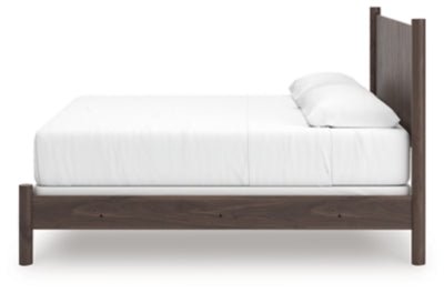 Pamytta King Panel Bed - Dark Brown Panel Bed modern furniture Contempo Furniture