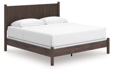 Pamytta King Panel Bed - Dark Brown Panel Bed modern furniture Contempo Furniture