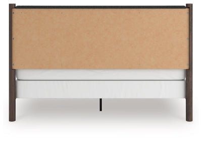 Pamytta King Upholstered Panel Bed - Dark Brown Upholstered Bed modern furniture Contempo Furniture