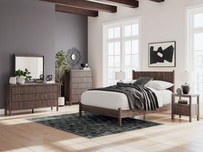 Pamytta Nightstand - Dark Brown Nightstand w/ Charging Station modern furniture Contempo Furniture