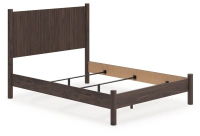 Pamytta Queen Panel Bed - Dark Brown Panel Bed modern furniture Contempo Furniture