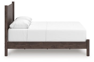 Pamytta Queen Panel Bed - Dark Brown Panel Bed modern furniture Contempo Furniture