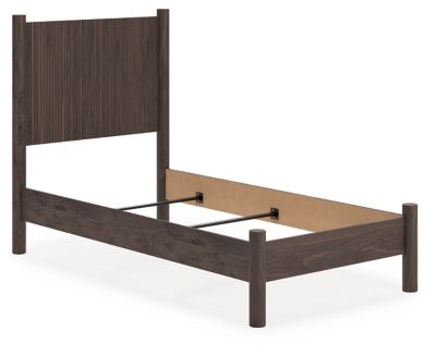 Pamytta Twin Panel Bed - Dark Brown Panel Bed modern furniture Contempo Furniture