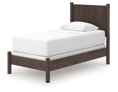 Pamytta Twin Panel Bed - Dark Brown Panel Bed modern furniture Contempo Furniture
