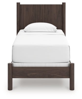 Pamytta Twin Panel Bed - Dark Brown Panel Bed modern furniture Contempo Furniture