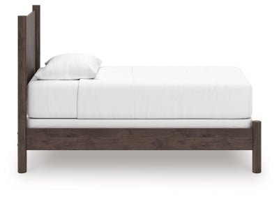 Pamytta Twin Panel Bed - Dark Brown Panel Bed modern furniture Contempo Furniture