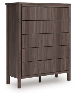 Pamytta Wide Chest of Drawers - Dark Brown Accent Chest modern furniture Contempo Furniture