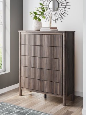 Pamytta Wide Chest of Drawers - Dark Brown Accent Chest modern furniture Contempo Furniture