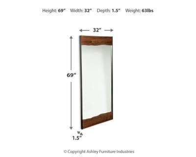 Panchali Floor Mirror - Dark Brown Floor Mirror modern furniture Contempo Furniture