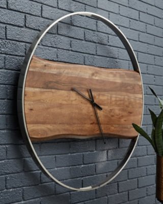 Panchali Wall Clock - Dark Brown Wall Clock modern furniture Contempo Furniture