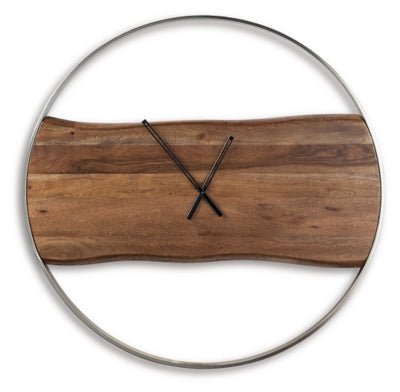 Panchali Wall Clock - Dark Brown Wall Clock modern furniture Contempo Furniture