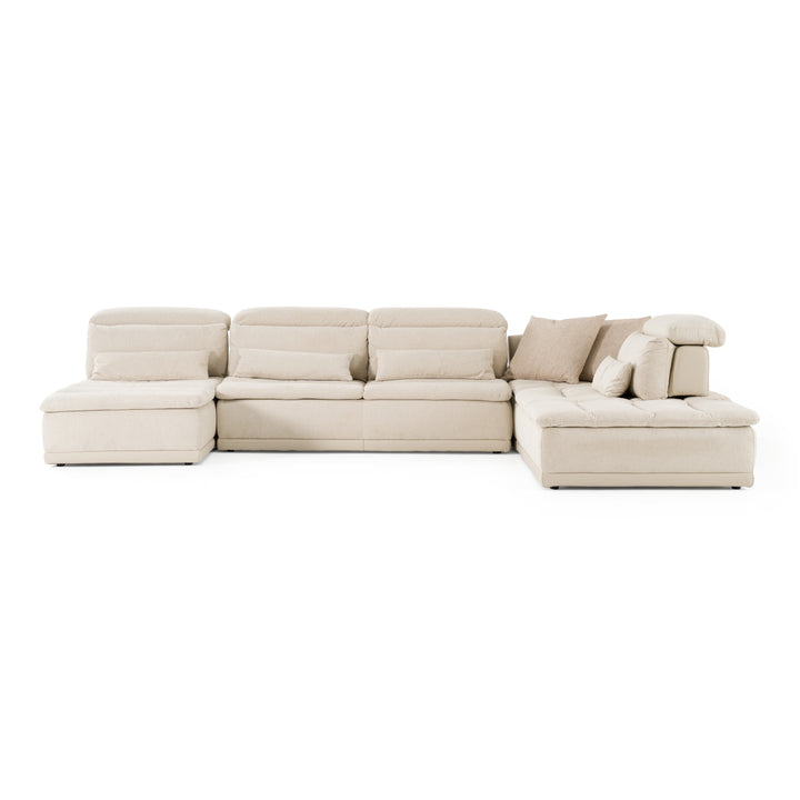 Panorama - Italian Modern Beige Fabric Modular Sectional Sofa