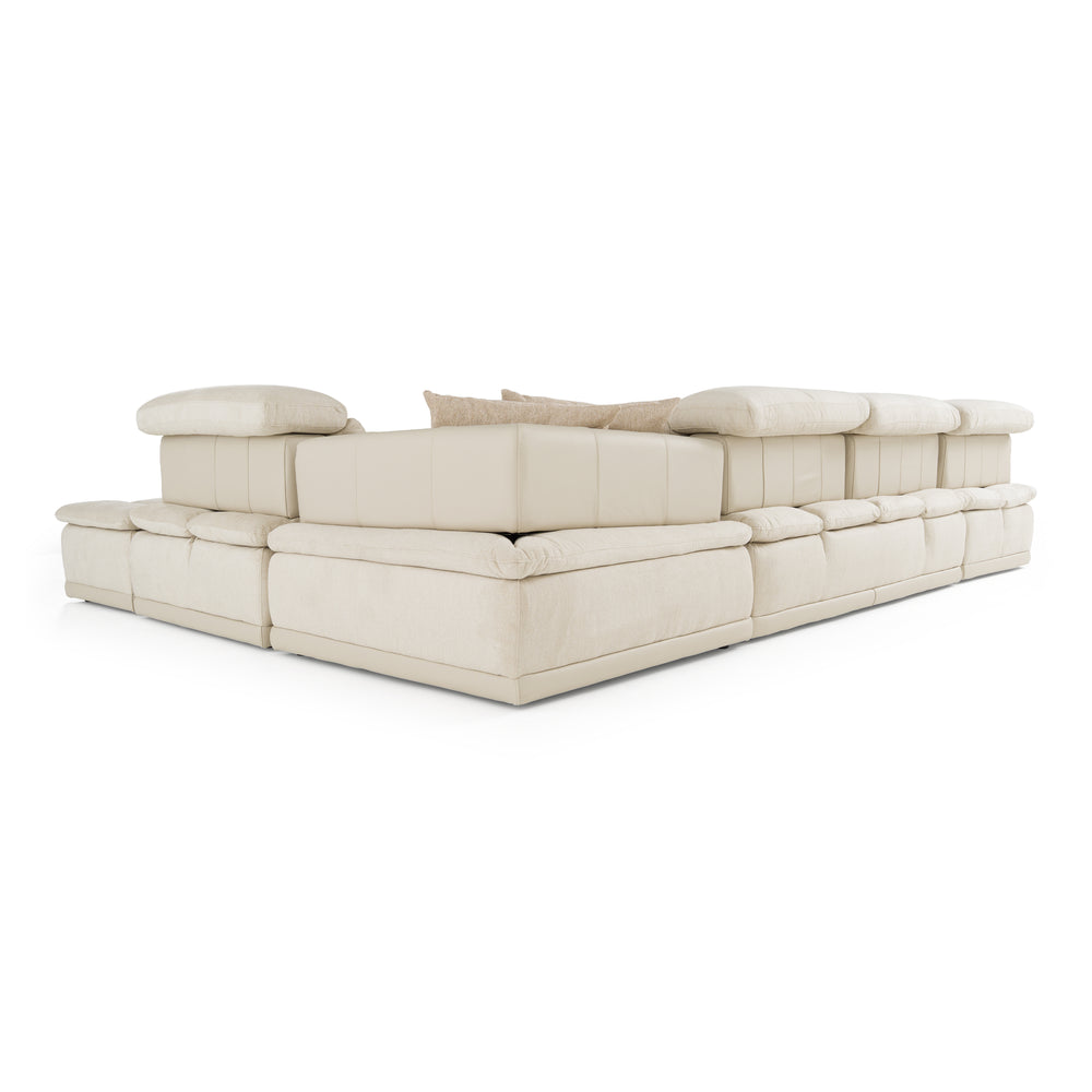 Panorama - Italian Modern Beige Fabric Modular Sectional Sofa - View 6