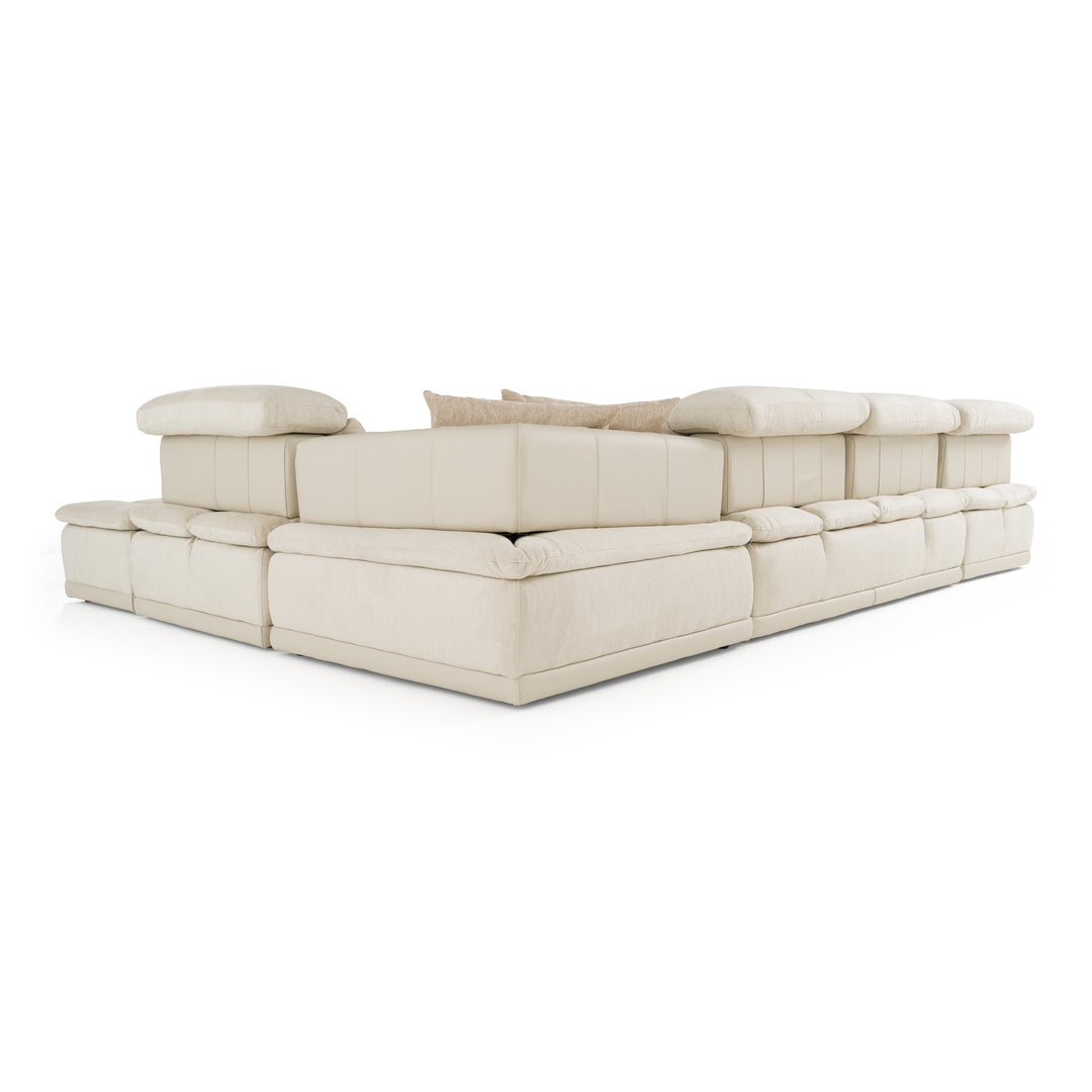Panorama - Italian Modern Beige Fabric Modular Sectional Sofa