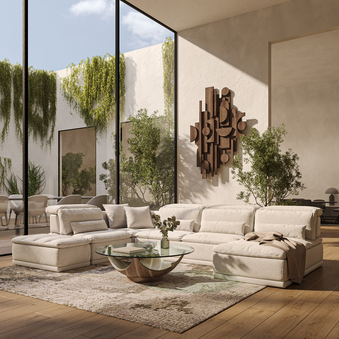 Panorama - Italian Modern Beige Fabric Modular Sectional Sofa