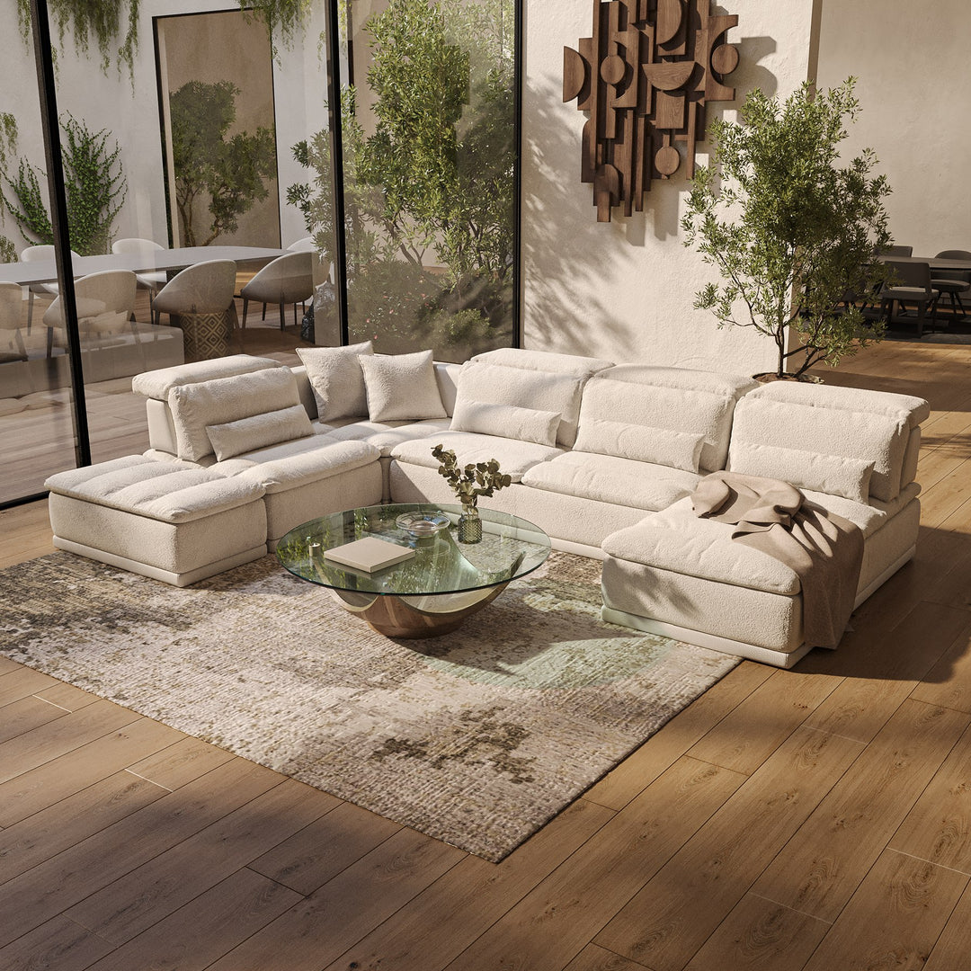 Panorama - Italian Modern Beige Fabric Modular Sectional Sofa