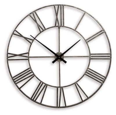 Paquita Wall Clock - Pearl Silver Wall Clock modern furniture Contempo Furniture