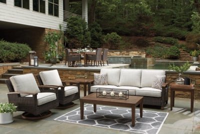 Paradise Trail Sofa with Cushion - Light Brown Outdoor Seating modern furniture Contempo Furniture