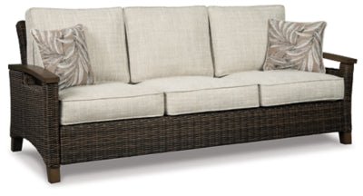 Paradise Trail Sofa with Cushion - Light Brown Outdoor Seating modern furniture Contempo Furniture