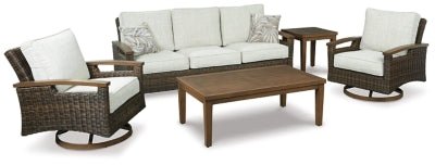 Paradise Trail Sofa with Cushion - Light Brown Outdoor Seating modern furniture Contempo Furniture